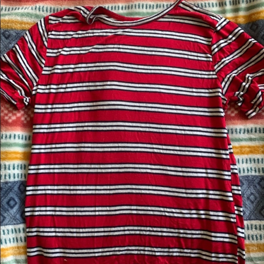 white striped tee